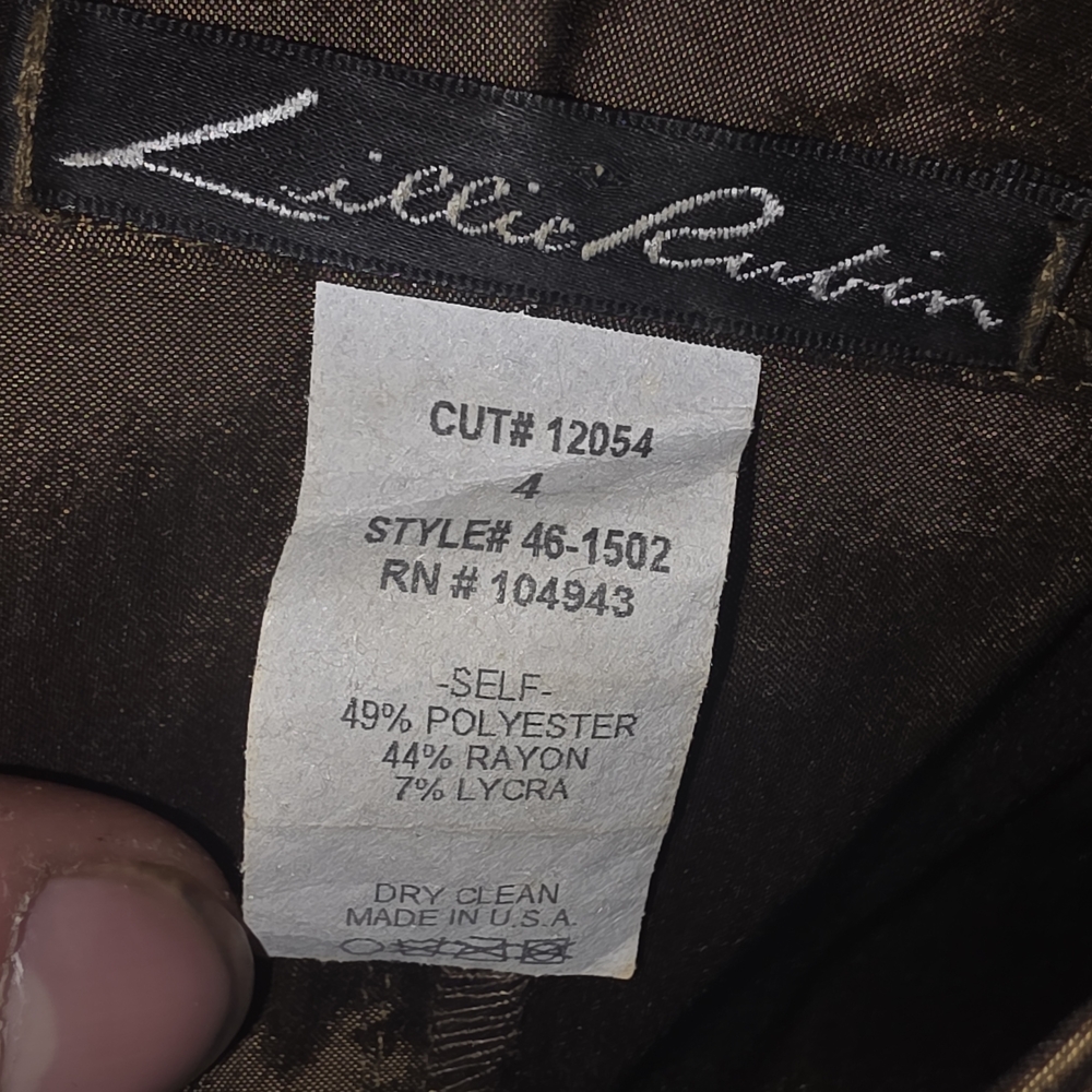 Lillie Rubin Chocolate Brown Satin Blazer - Picture 3 of 3
